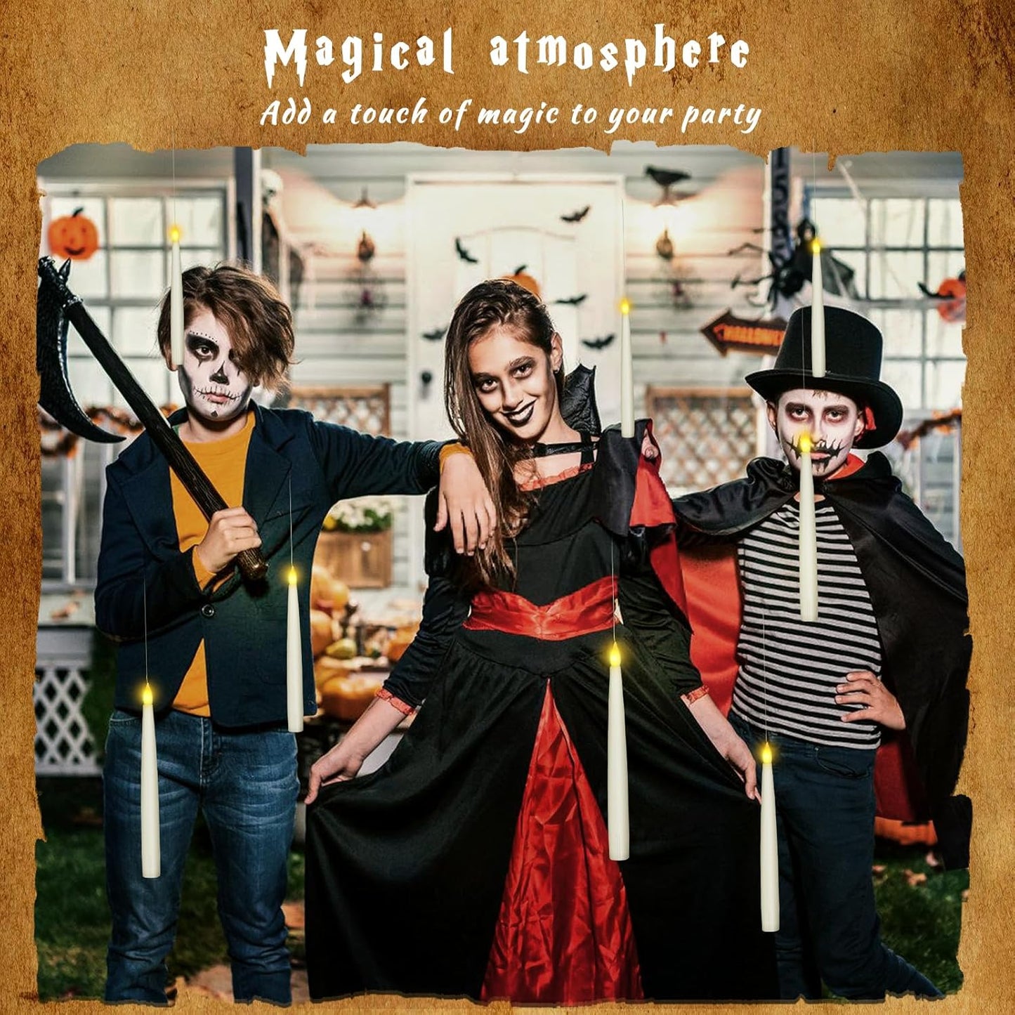 Flameless Floating Candles with Magic Wand Remote