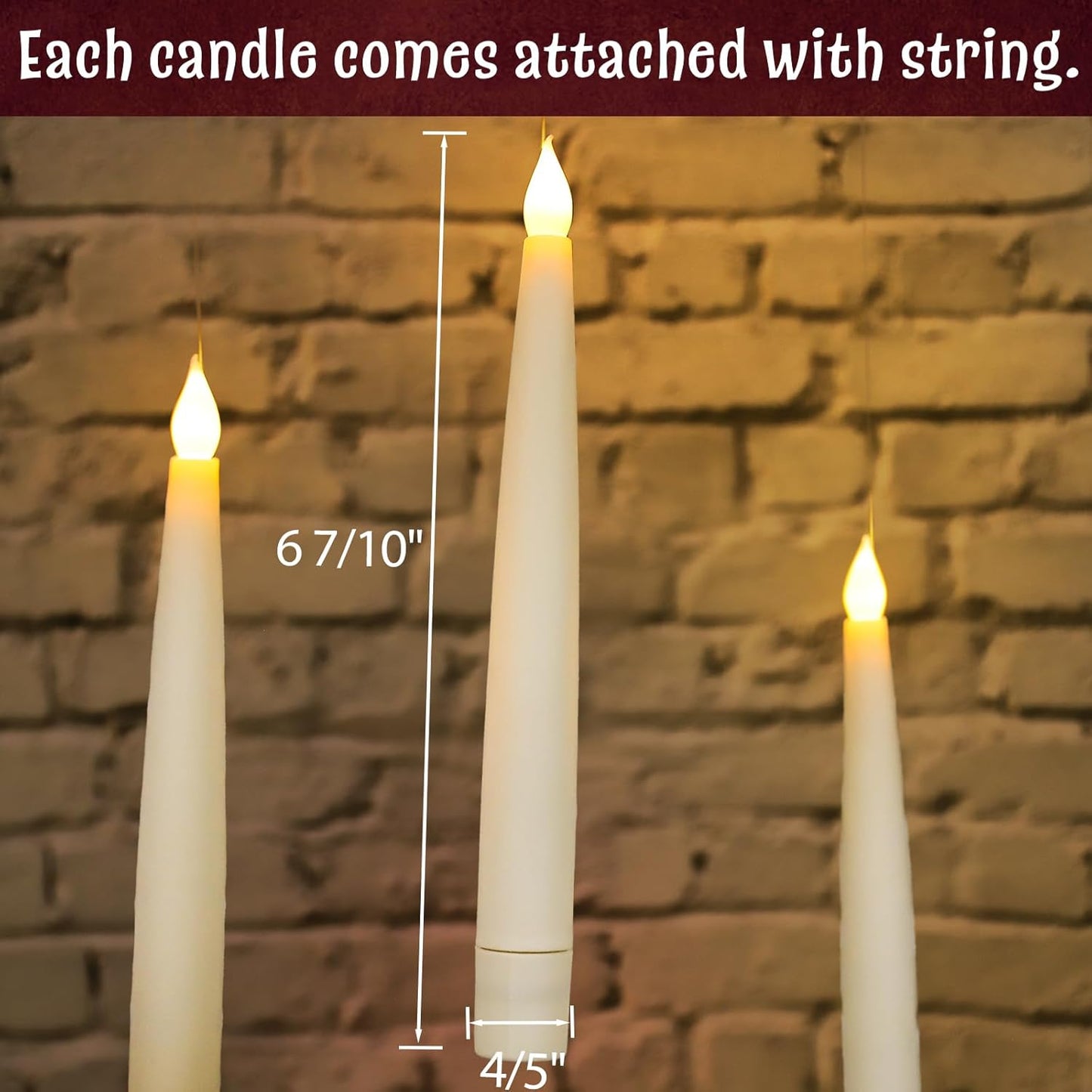 Flameless Floating Candles with Magic Wand Remote
