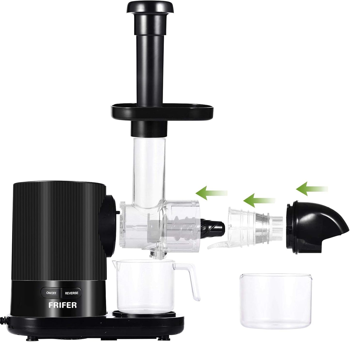 Slow Masticating Juicer, Cold Press Juicer Machines with 2-Speed Modes, Reverse Function, Electric Masticating Juicer Extractor with Brush for Fruit and Vegetable, Easy to Clean, BPA Free…