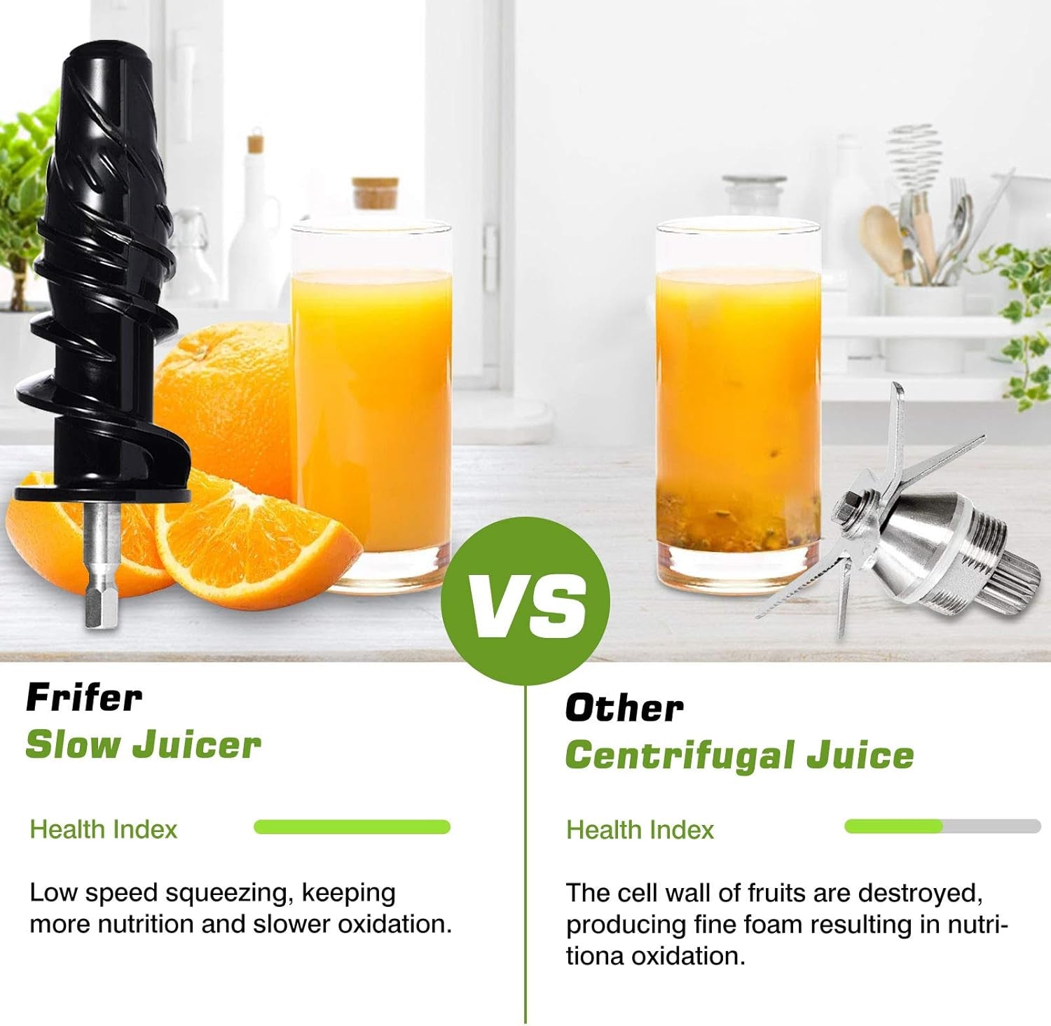 Slow Masticating Juicer, Cold Press Juicer Machines with 2-Speed Modes, Reverse Function, Electric Masticating Juicer Extractor with Brush for Fruit and Vegetable, Easy to Clean, BPA Free…