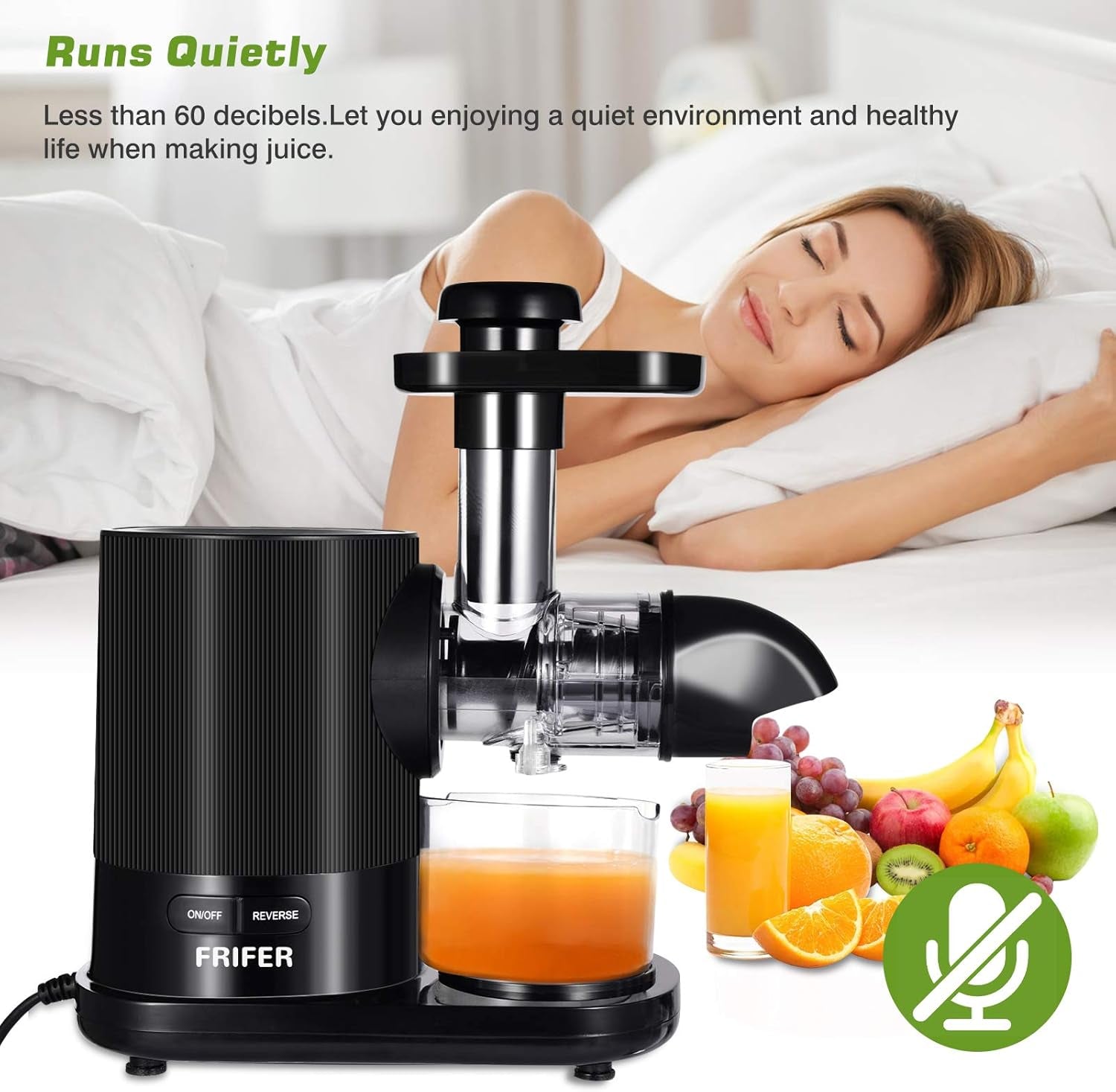 Slow Masticating Juicer, Cold Press Juicer Machines with 2-Speed Modes, Reverse Function, Electric Masticating Juicer Extractor with Brush for Fruit and Vegetable, Easy to Clean, BPA Free…